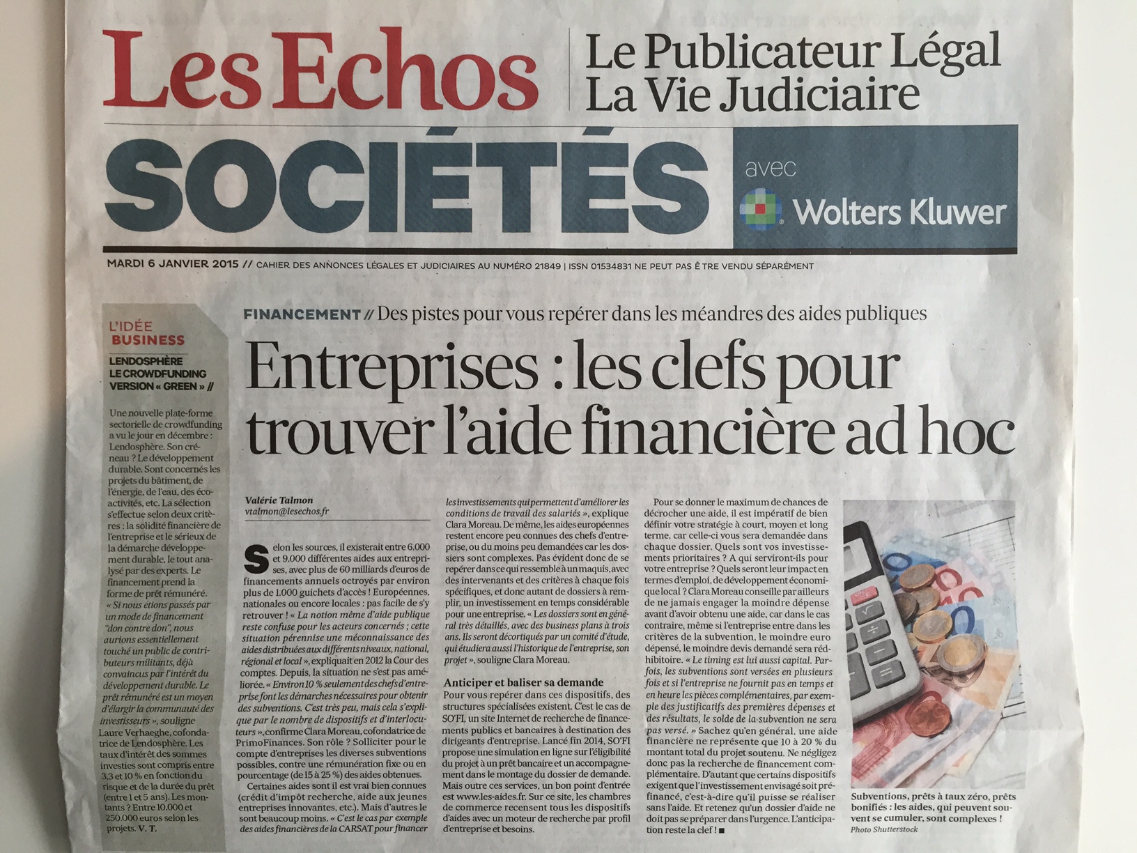 Les Echos - Mardi 6 janvier 2015